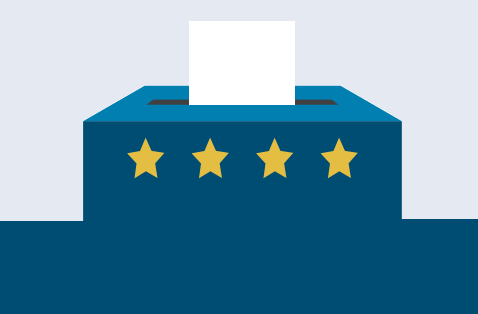 Ballot Box with Stars